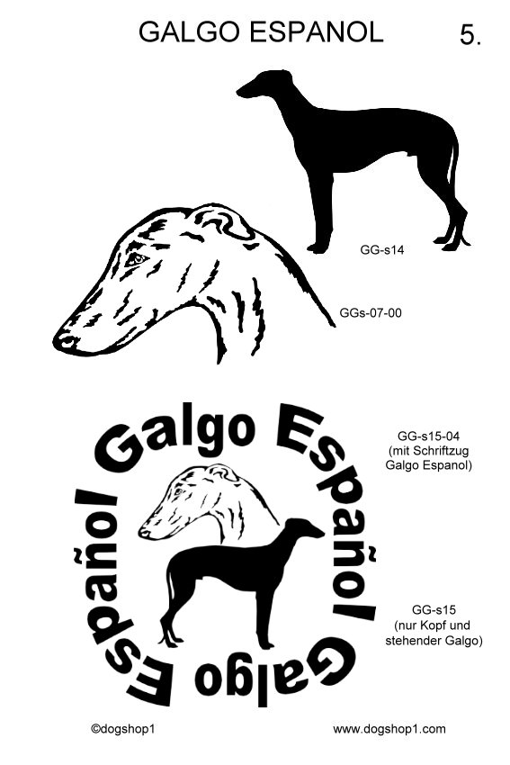 Galgo Espanol hört aufs Wort Hunde Auto Aufkleber Autoaufkleber